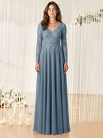 A-line Mother of the Bride Dress with Appliques