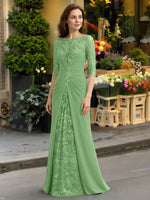 Lace Mother of the Bride Dress with Applique 