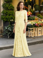 Lace Mother of the Bride Dress with Applique 