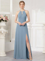 Chiffon Bridesmaid Dress with Halter 