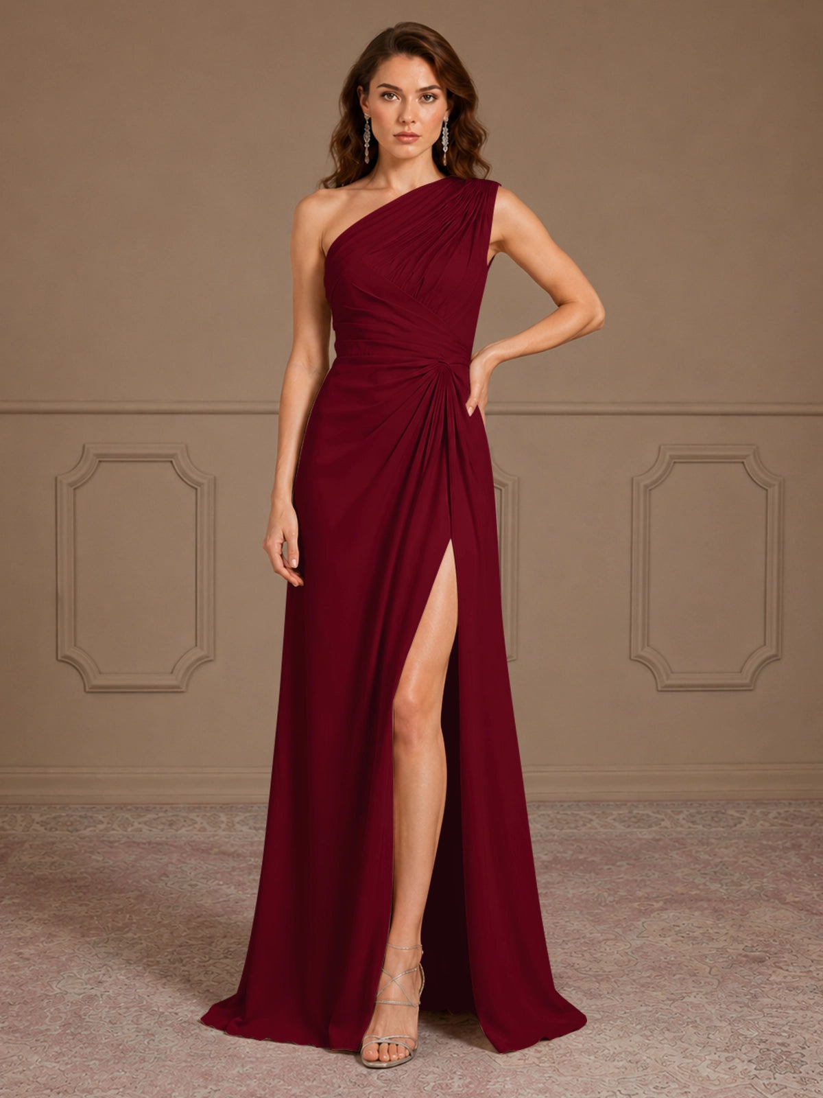 One-Shoulder Prom Dress with Slit