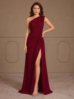One-Shoulder Prom Dress with Slit