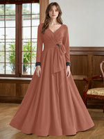 Stretch Satin Mother of the Bride Dress with Crystal