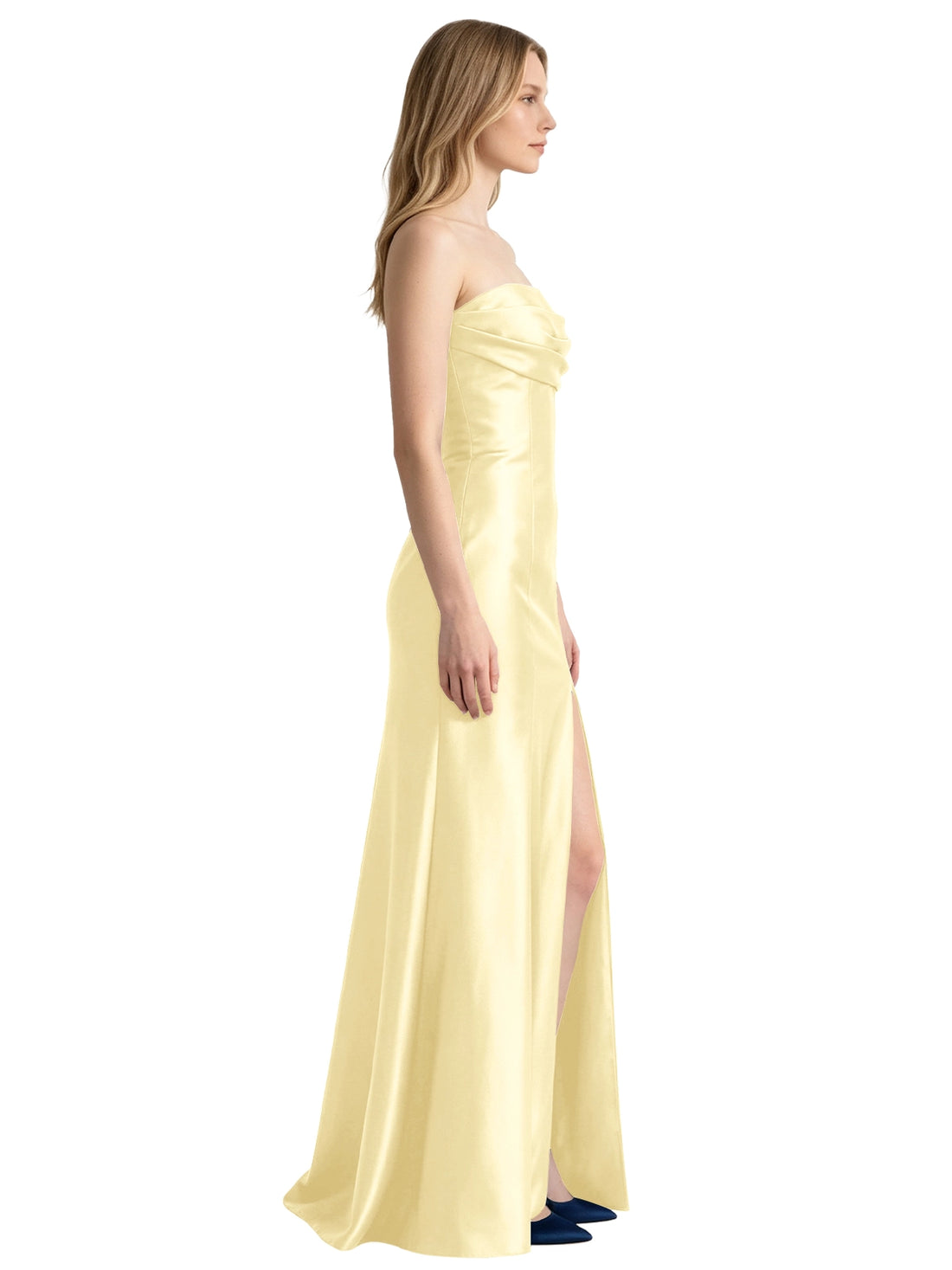 Strapless Ruched Bodice Prom Dress 