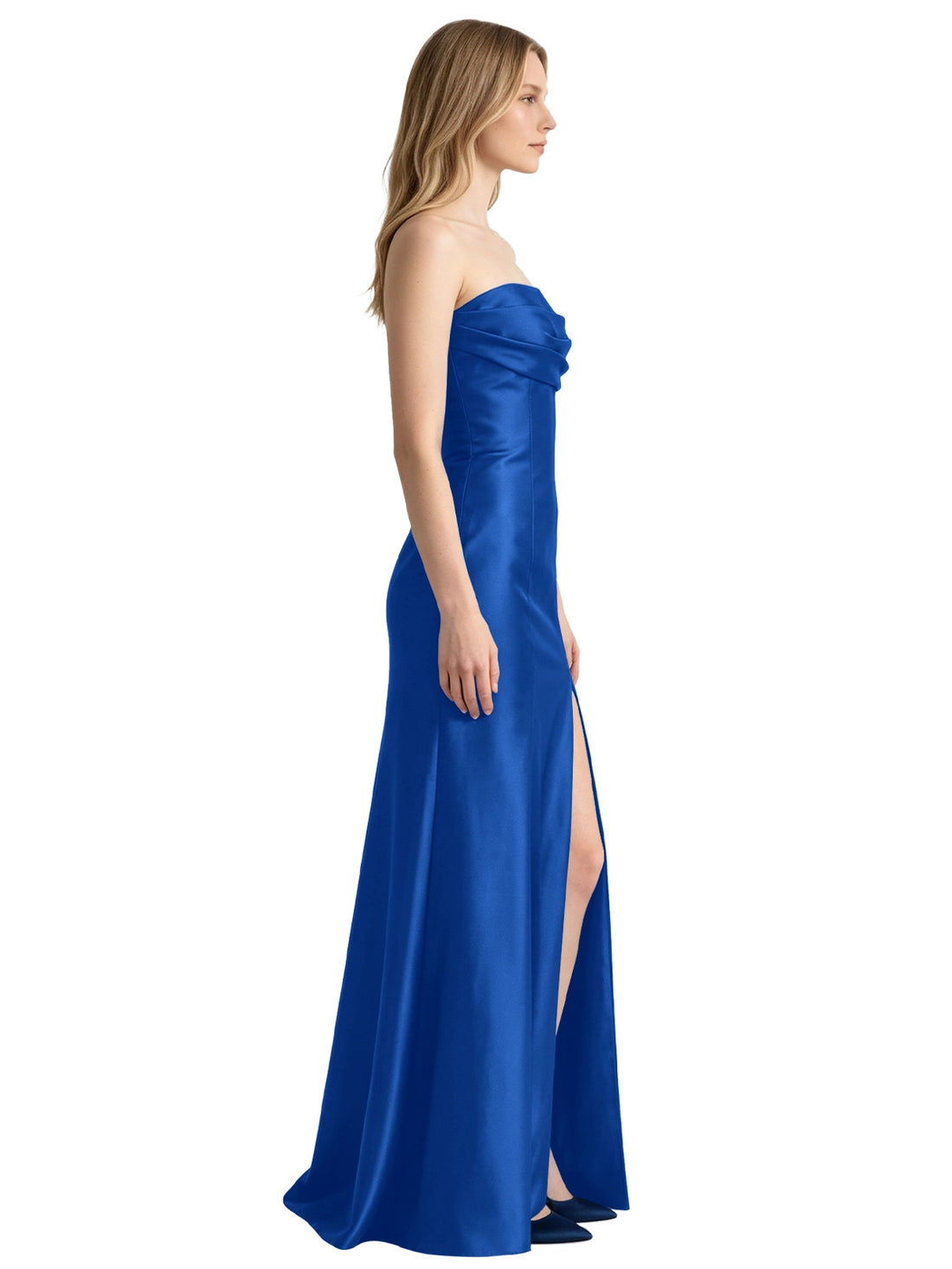 Strapless Ruched Bodice Prom Dress 