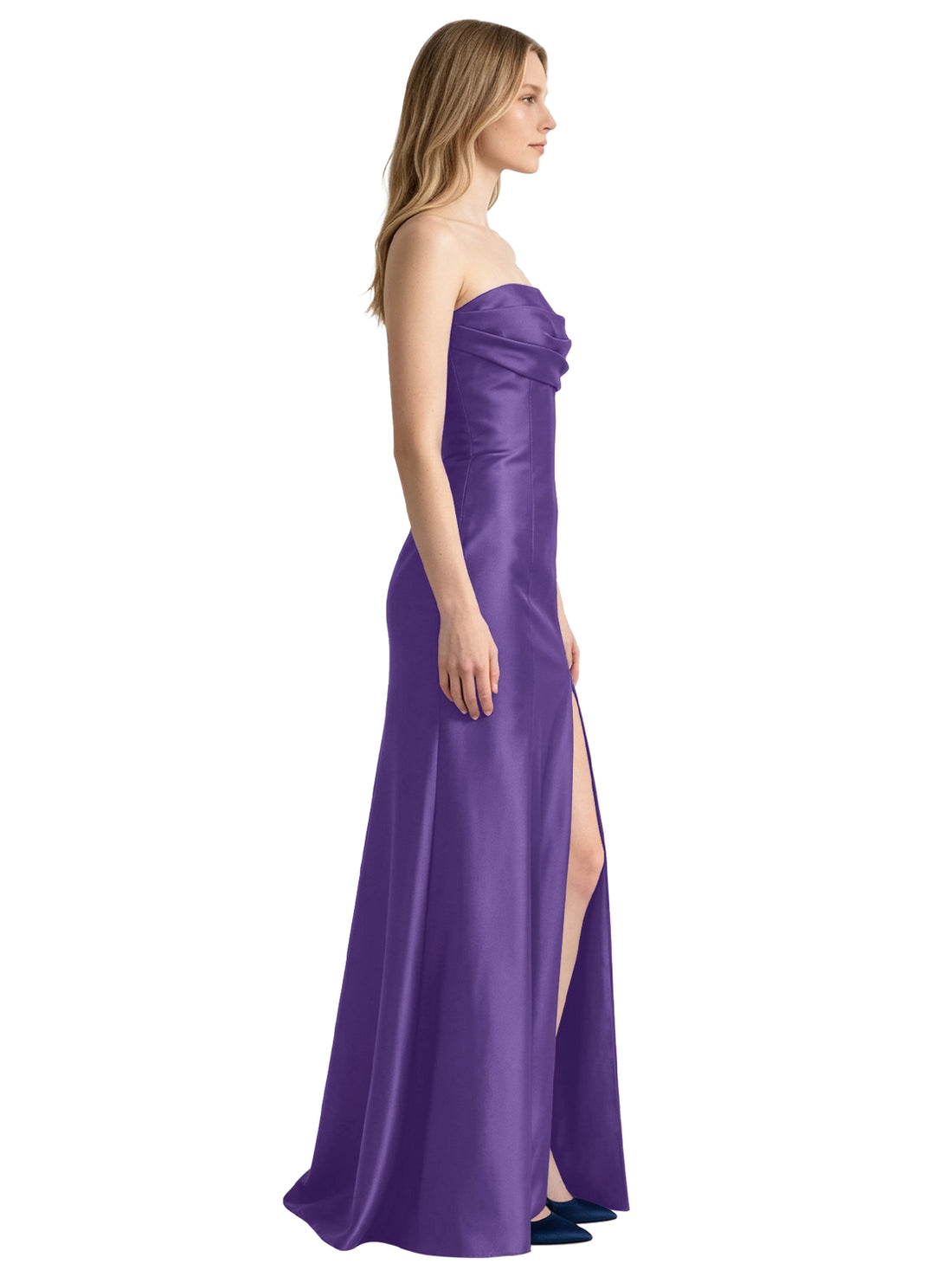 Strapless Ruched Bodice Prom Dress 