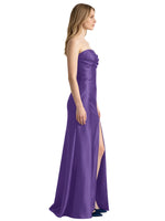 Strapless Ruched Bodice Prom Dress 