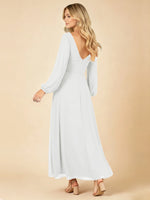 A-line Bridesmaid Dress with Long Sleeves 