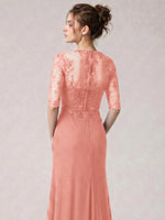 Lace Mother of the Bride Dress with Half Sleeves