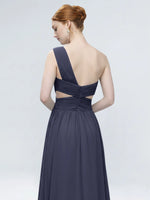 One-Shoulder Side Cut-Out Bridesmaid Dress 