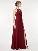 Chiffon Bridesmaid Dress with Halter 