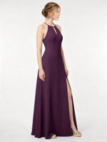 Chiffon Bridesmaid Dress with Halter 