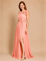 Chiffon Prom Dress with Appliques