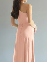 One-Shoulder Bridesmaid Dress with Slit