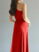 One-Shoulder Bridesmaid Dress with Slit