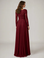 A-line Mother of the Bride Dress with Appliques