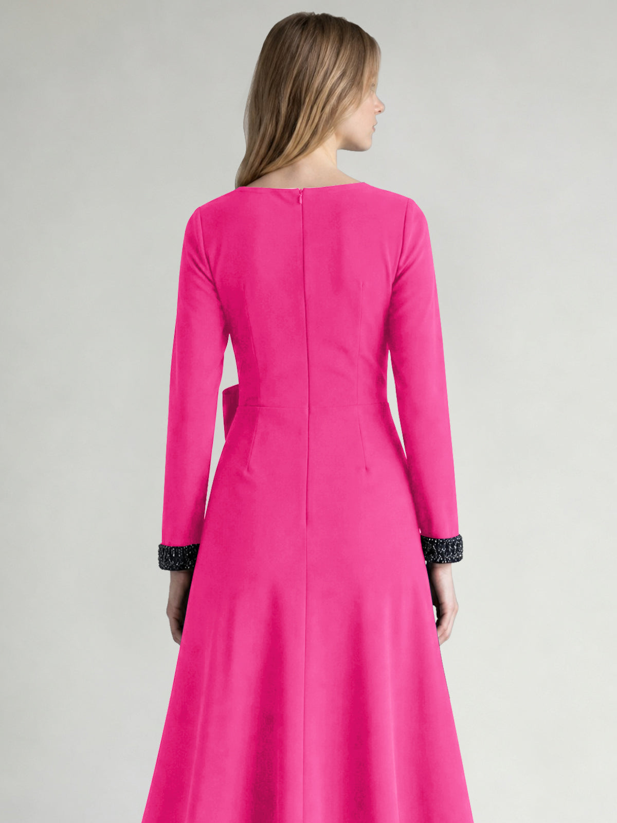 Stretch Satin Mother of the Bride Dress with Crystal