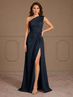 One-Shoulder Prom Dress with Slit
