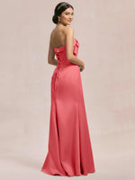 Satin Bow Accent Bridesmaid Dress 