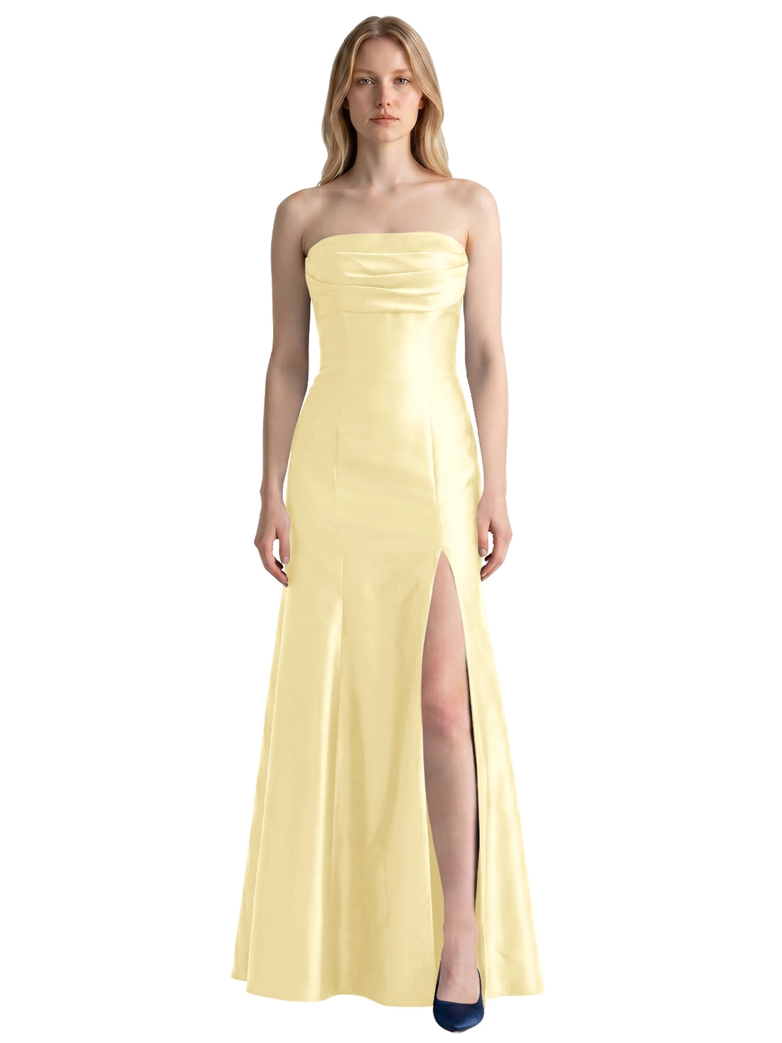 Strapless Ruched Bodice Prom Dress 