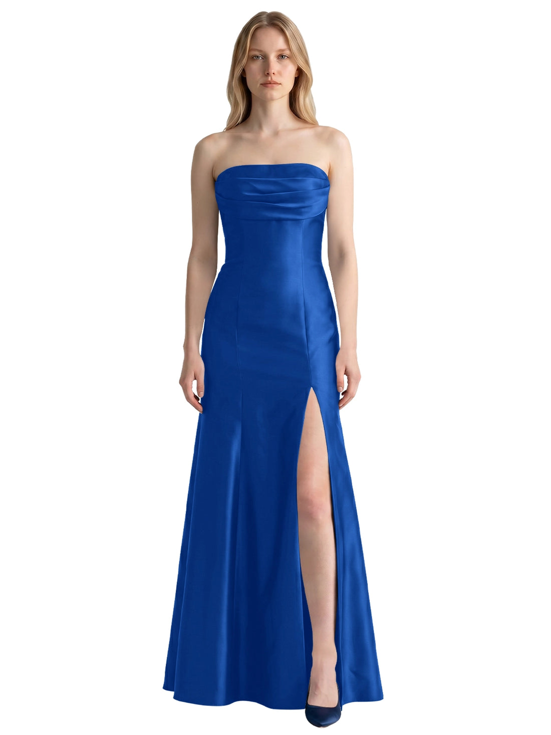 Strapless Ruched Bodice Prom Dress 