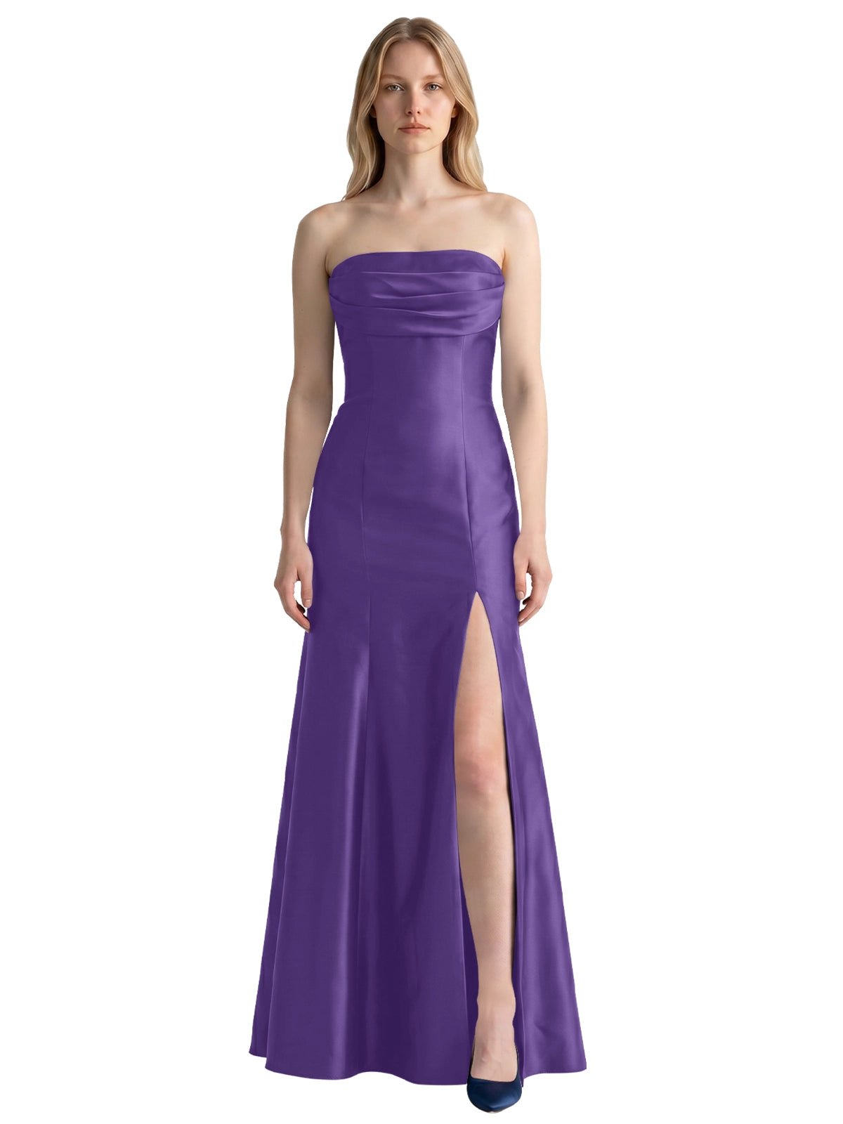 Strapless Ruched Bodice Prom Dress 