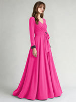 Stretch Satin Mother of the Bride Dress with Crystal