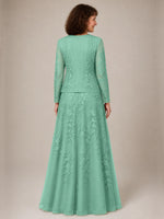 A-line Mother of the Bride Dress with Lace 