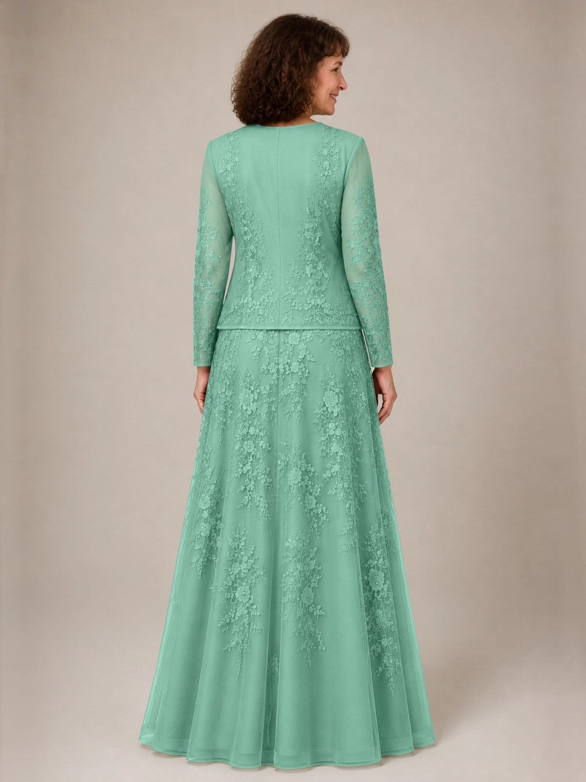 A-line Mother of the Bride Dress with Lace 