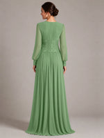 Chiffon Mother of the Bride Dress with Jewel Neckline 