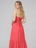 Strapless Bridesmaid Dress with Slit 