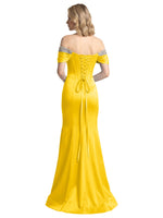 Corset Beaded Trumpet Prom Dress 