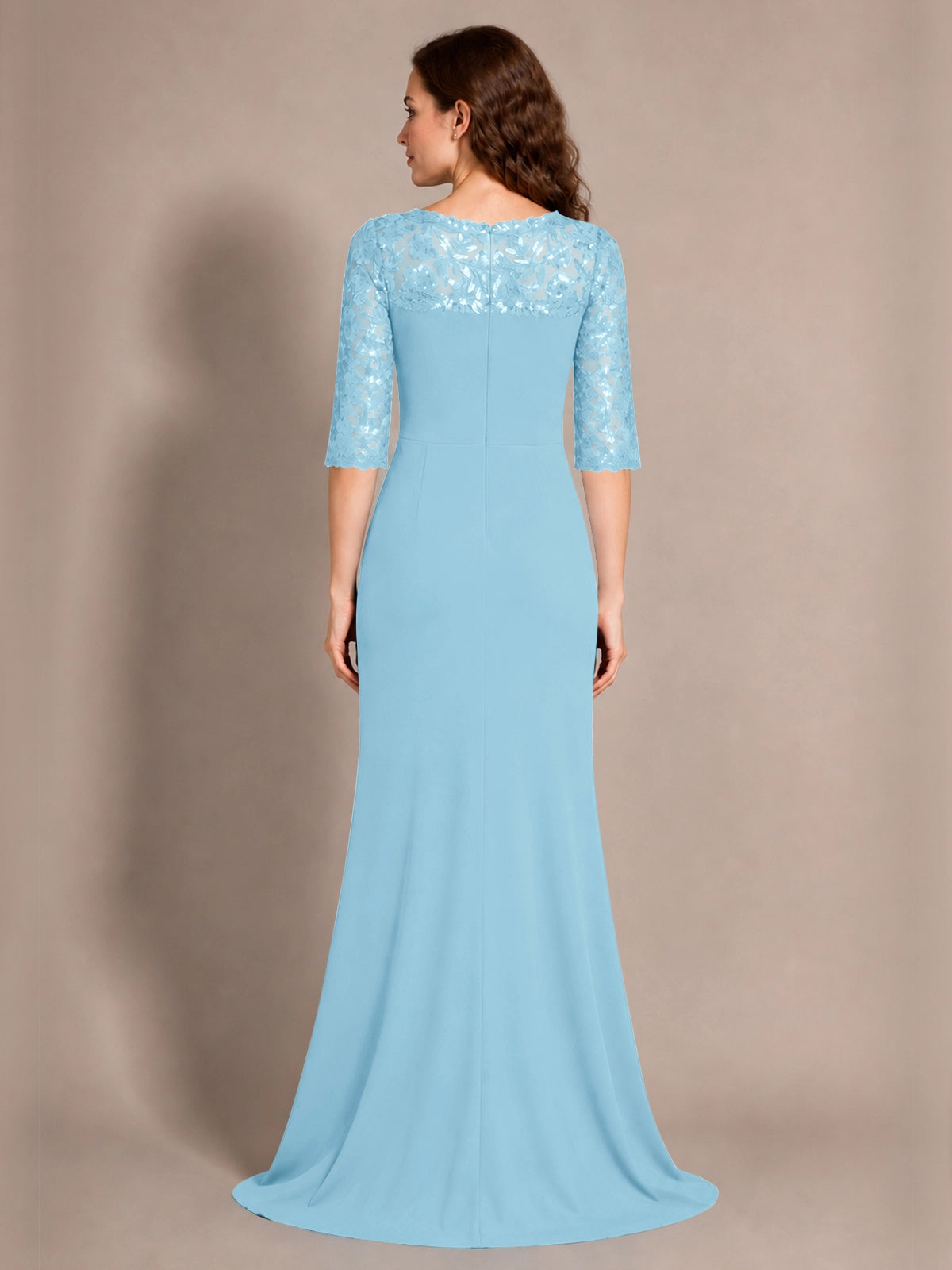 Lace Mother of the Bride Dress with Applique 