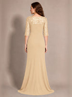 Lace Mother of the Bride Dress with Applique 
