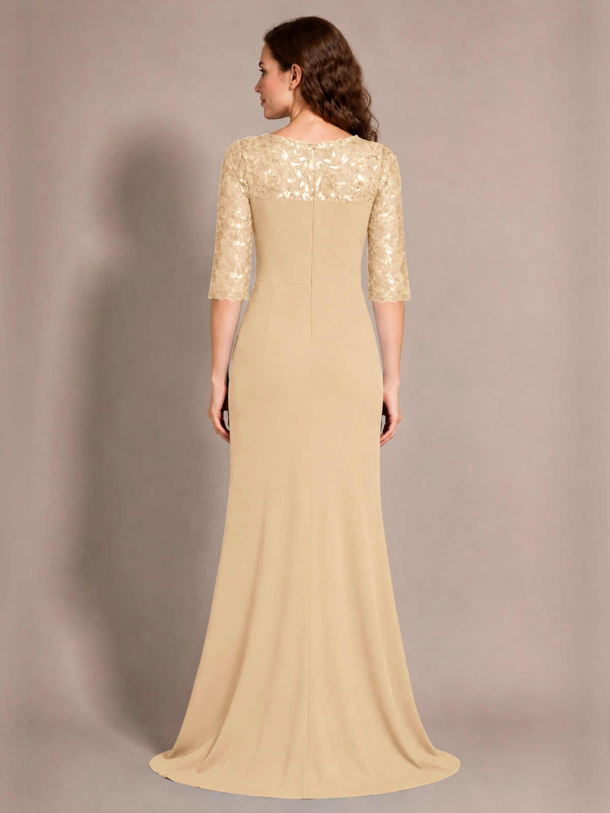 Lace Mother of the Bride Dress with Applique 