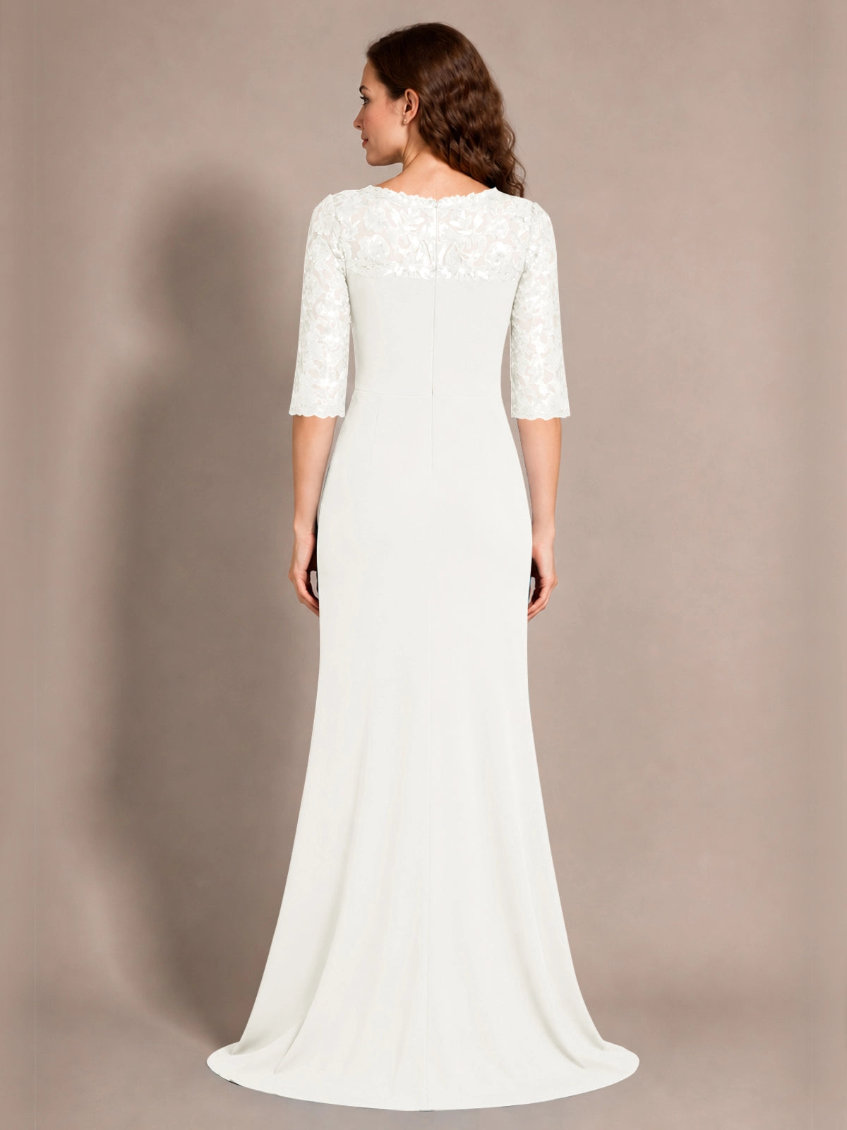 Lace Mother of the Bride Dress with Applique 