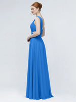 One-Shoulder Side Cut-Out Bridesmaid Dress 