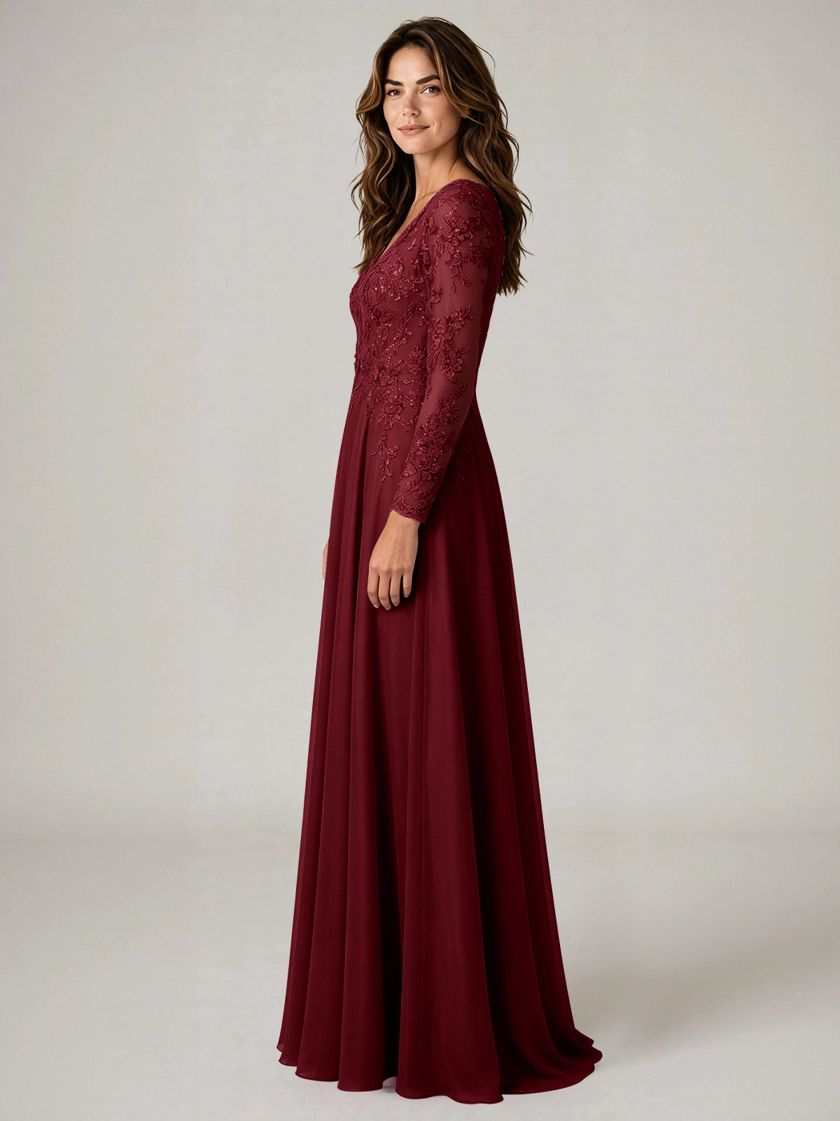 A-line Mother of the Bride Dress with Appliques