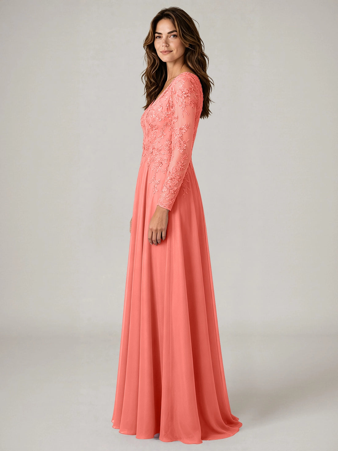 A-line Mother of the Bride Dress with Appliques