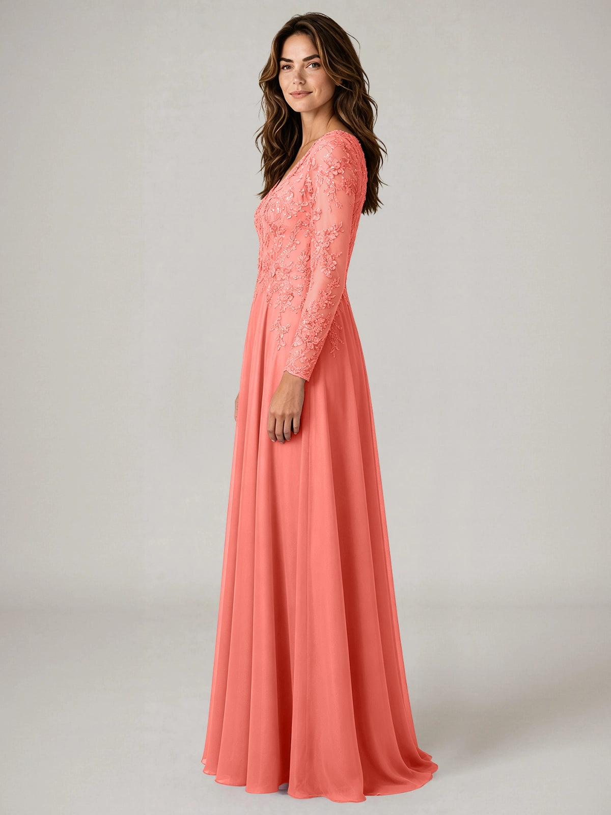 A-line Mother of the Bride Dress with Appliques