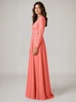 A-line Mother of the Bride Dress with Appliques