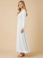 A-line Bridesmaid Dress with Long Sleeves 
