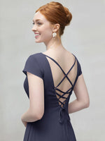 Flowy Ruffle Sheath Bridesmaid Dress 