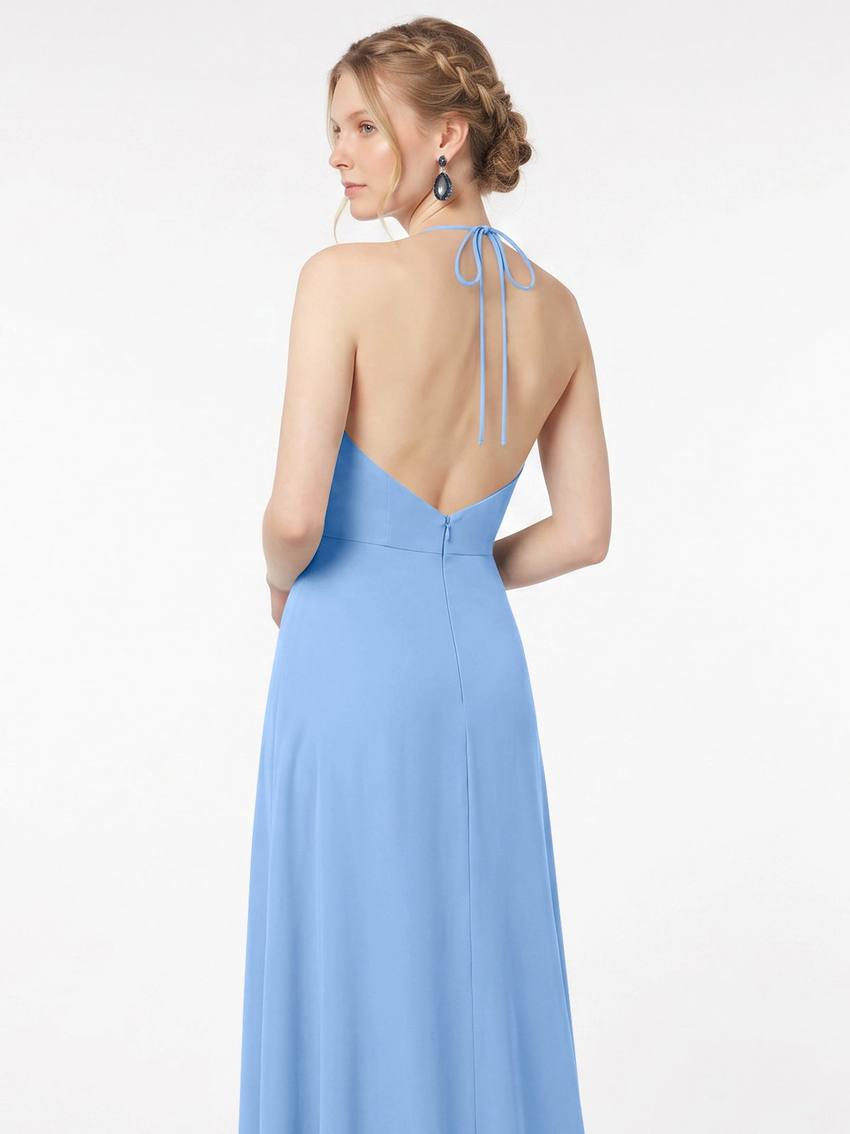 Chiffon Bridesmaid Dress with Halter 