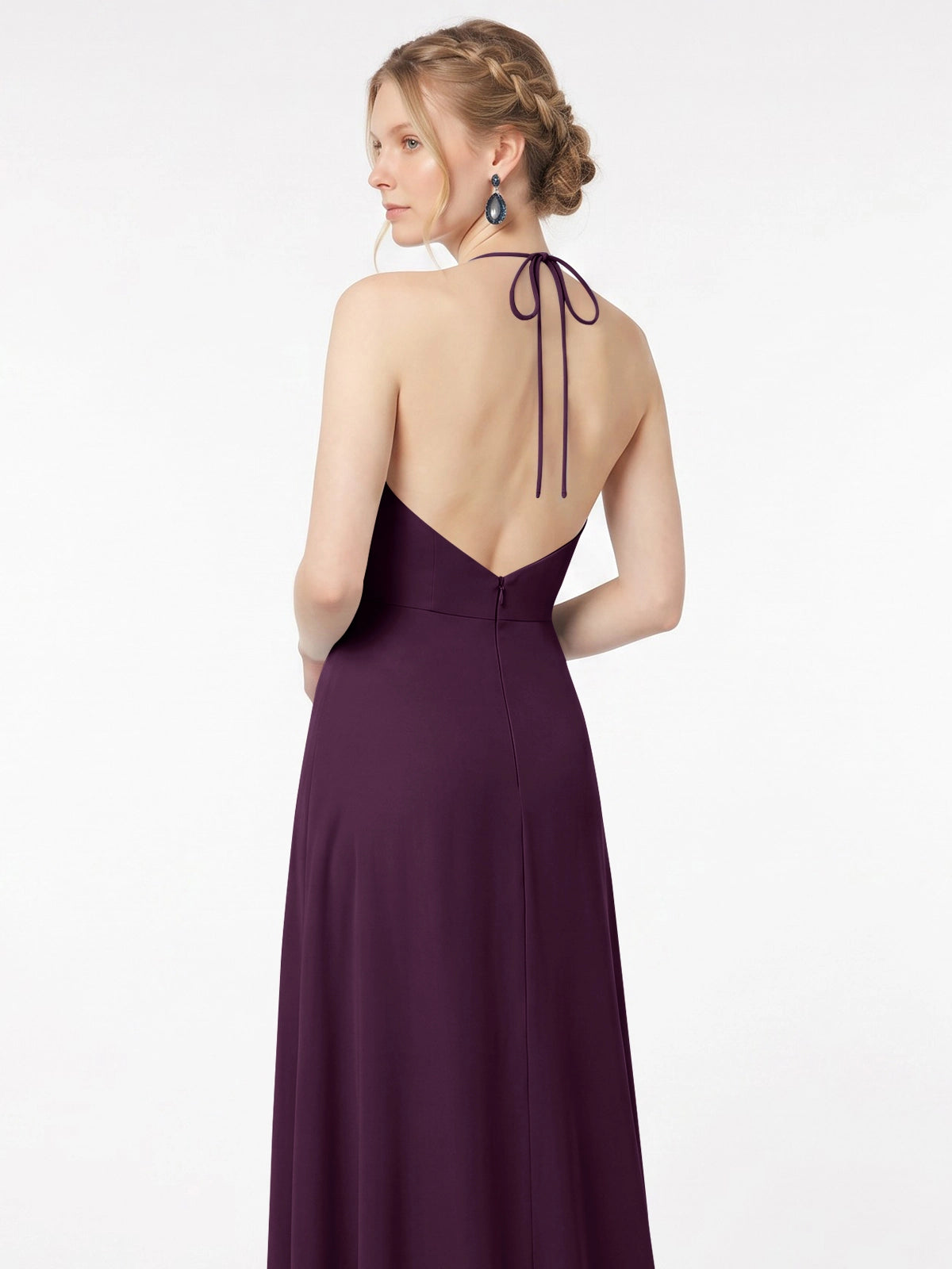 Chiffon Bridesmaid Dress with Halter 