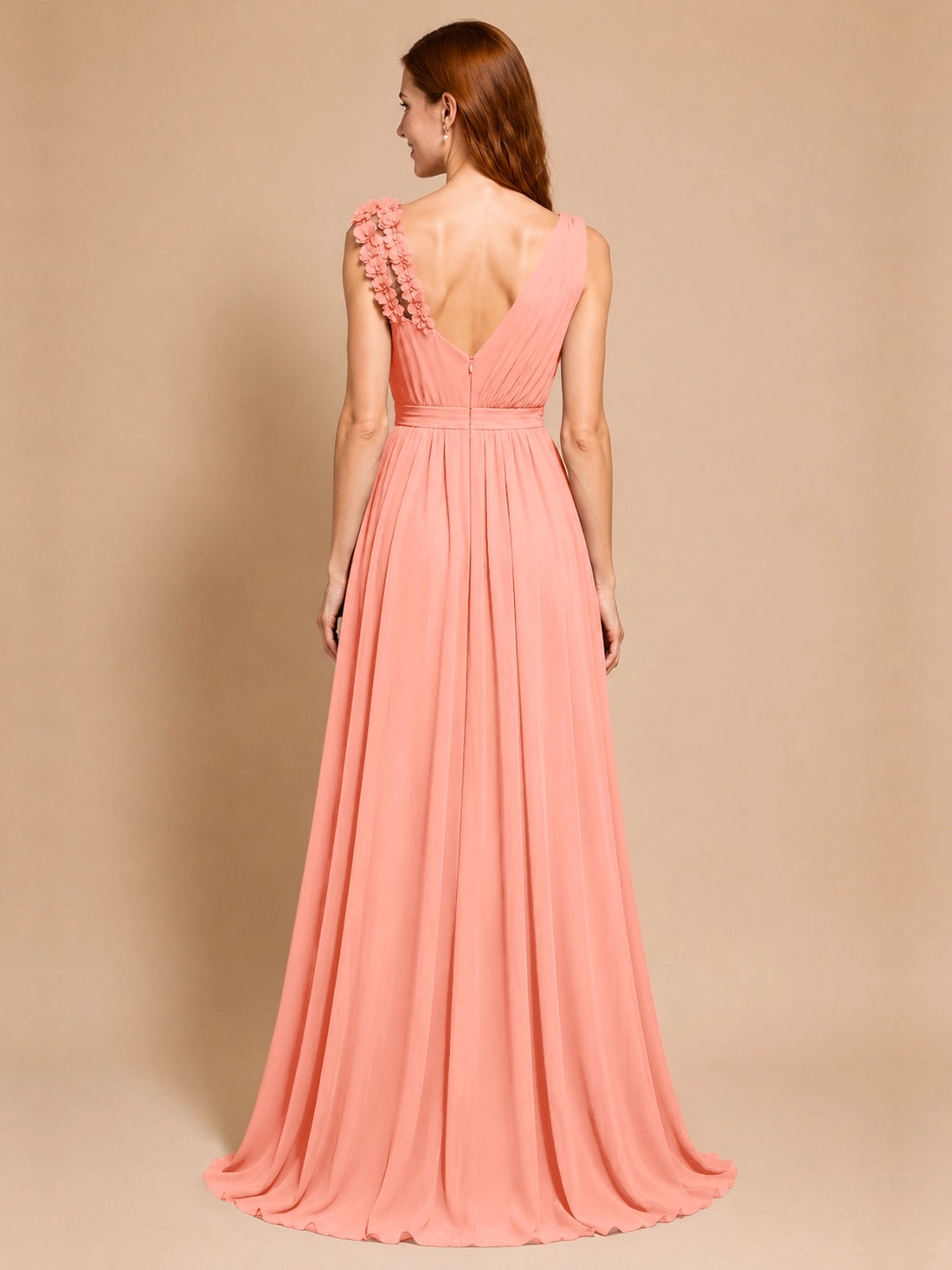 Chiffon Prom Dress with Appliques