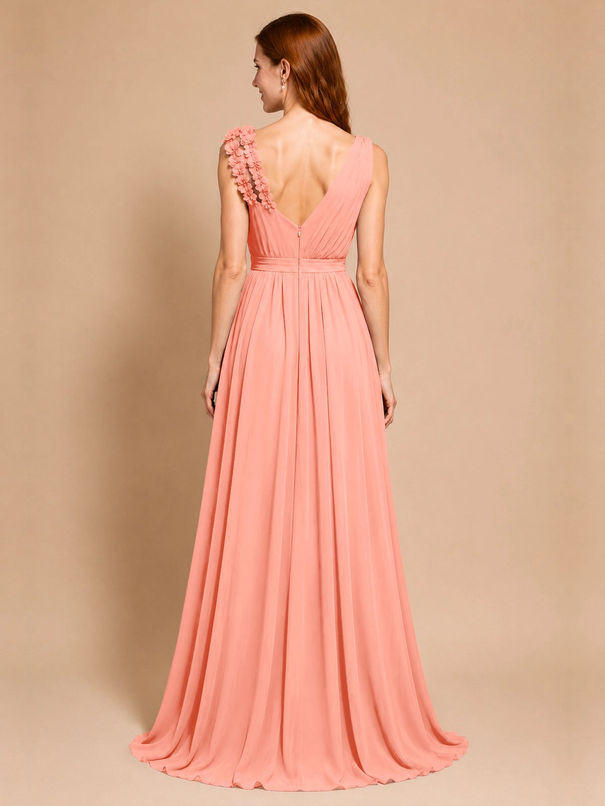 Chiffon Prom Dress with Appliques
