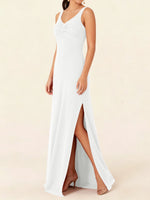 Chiffon Bridesmaid Dress with Slit 