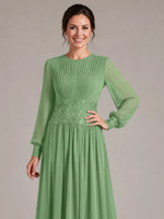 Chiffon Mother of the Bride Dress with Jewel Neckline 