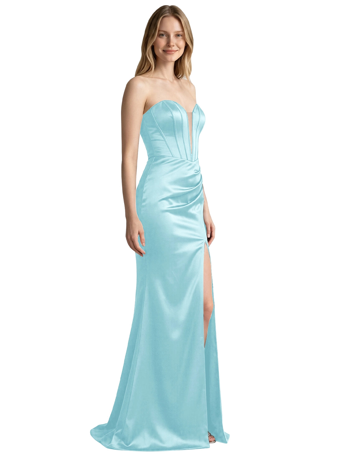 High Slit Sweetheart Prom Dress 